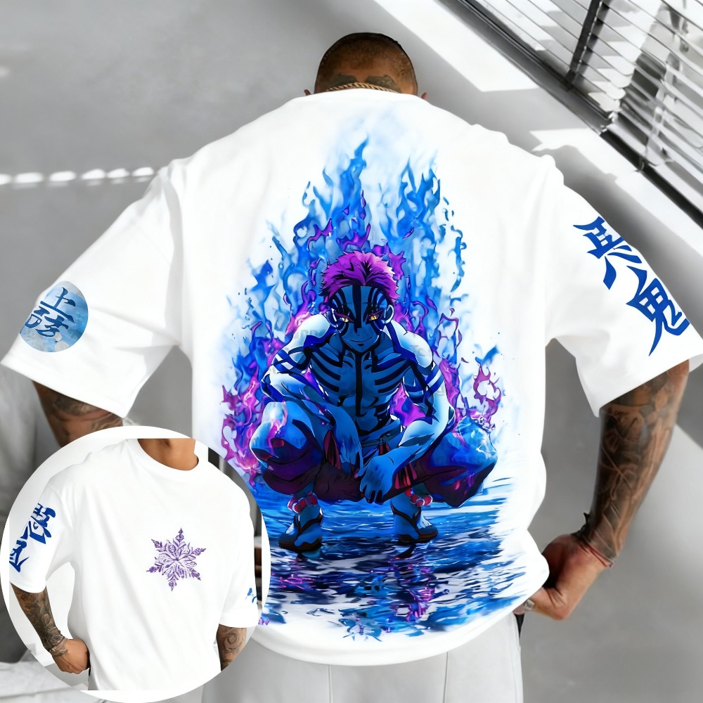 Summer 2026 Kids Clothing - Demon Slayer Akaza Pure Cotton T-shirt