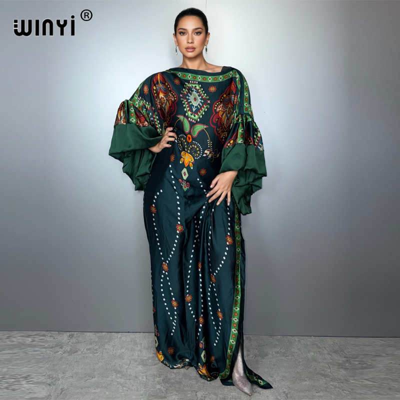 Summer Evenings Clothing - WINYI elegant puff(ed) sleeves evening dress