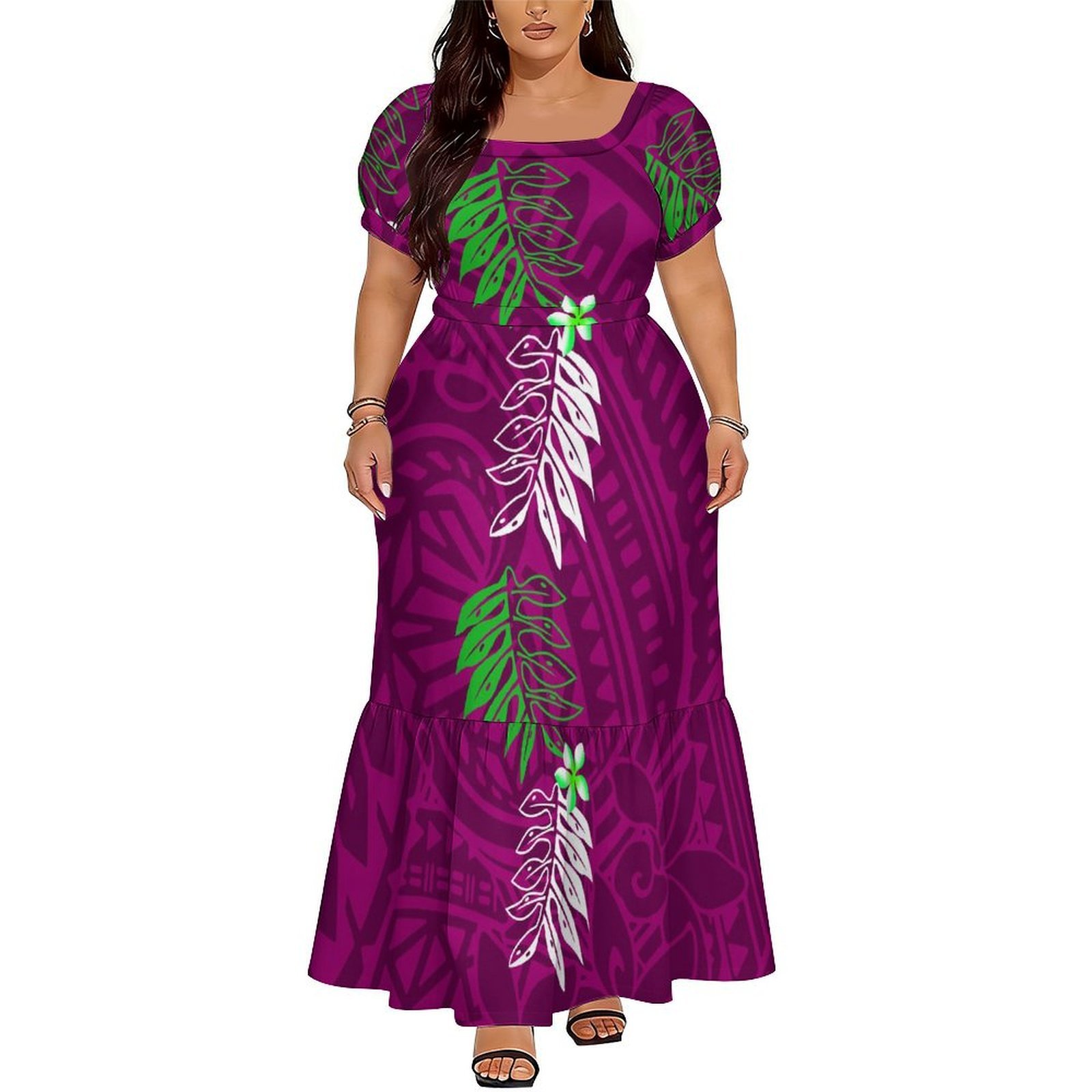 Summer Evenings Clothing - Polynesian Island Long Dress Samoa Tonga