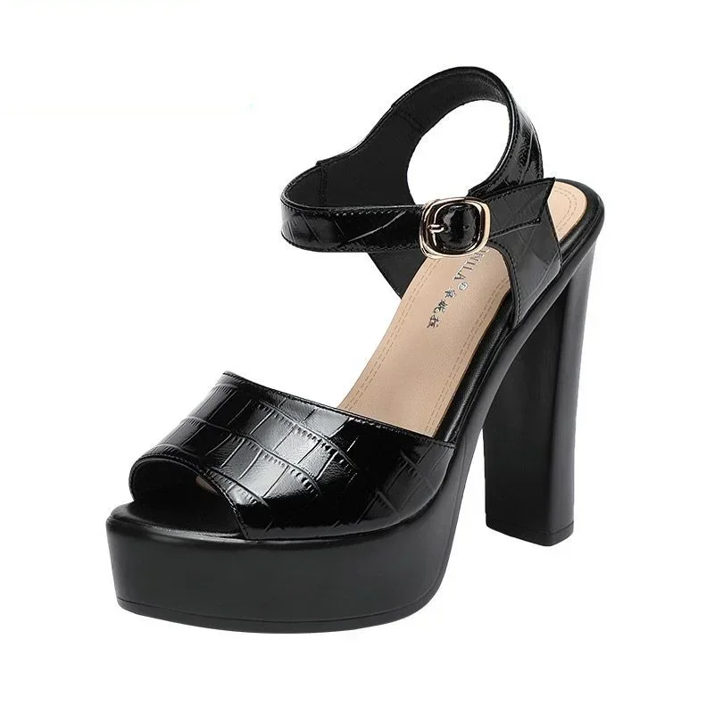 Summer Clothing Dress - 10cm 13cm Fashion Genuine Leather Sandals