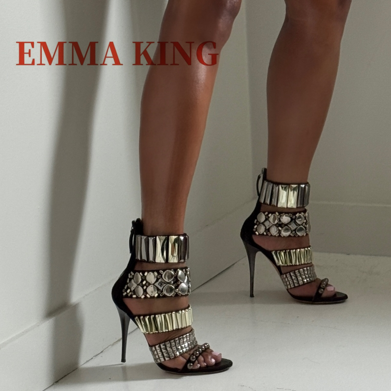 Black Embellished Ankle Strap  - Summer Clothing Ladies recension och pris