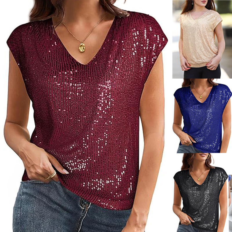 2025 Spring Tops Black Sequin  - Summer Evenings Clothing recension och pris
