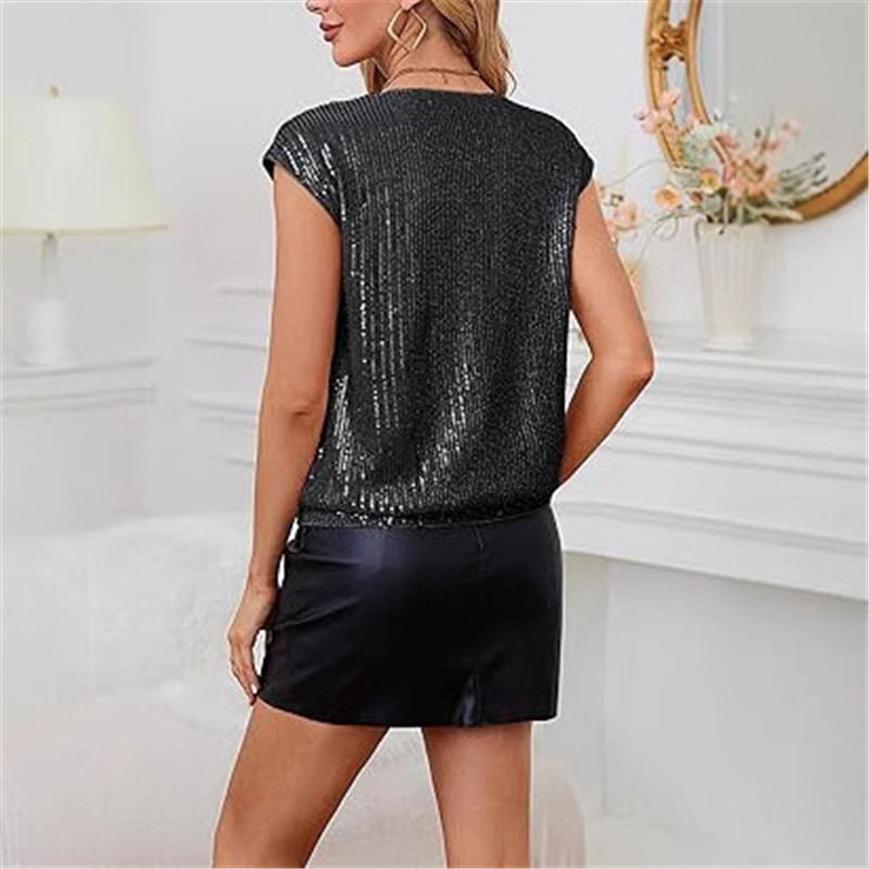 2025 Spring Tops Black Sequin  - Summer Evenings Clothing recension och pris