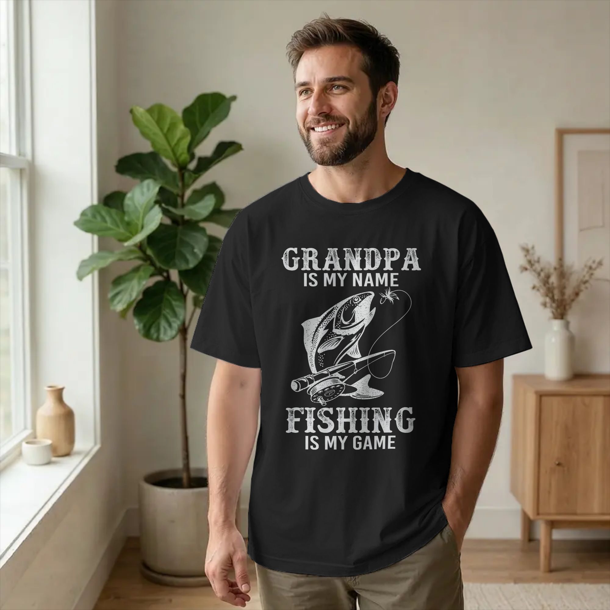 Casual Grandpa is My Name Fish - Summer Clothing Name Ideas recension och pris