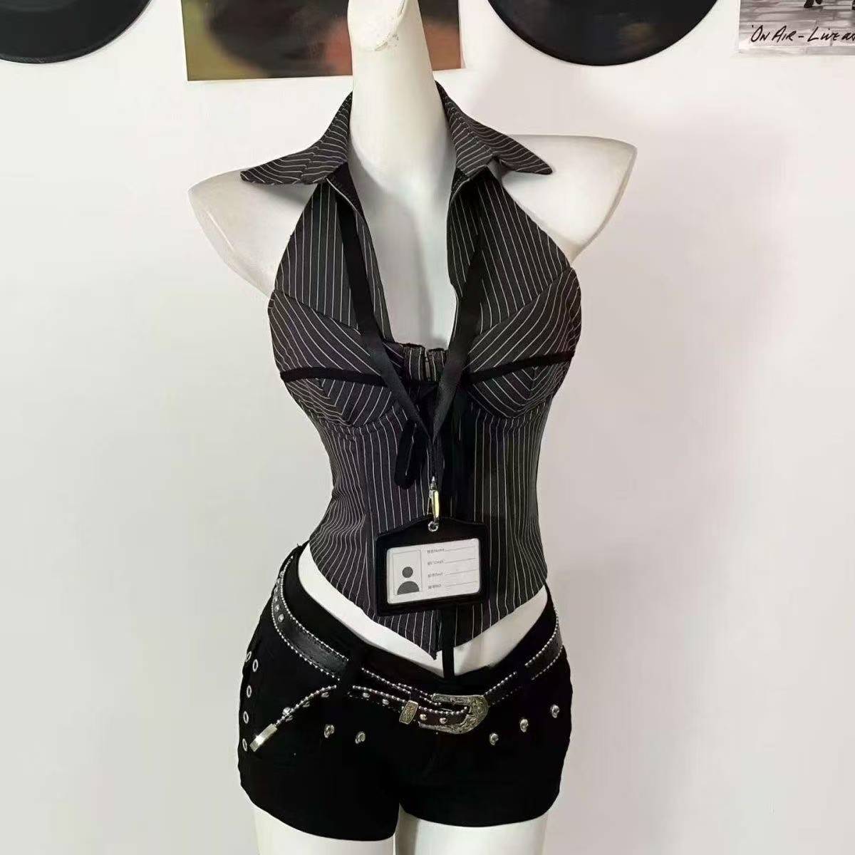 American Style Y2K Vintage Sho - Summer Clothing Set For Girls recension och pris