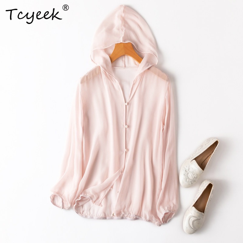 Tcyeek 100% Real Mulberry Silk - Summer Clothing Tops recension och pris