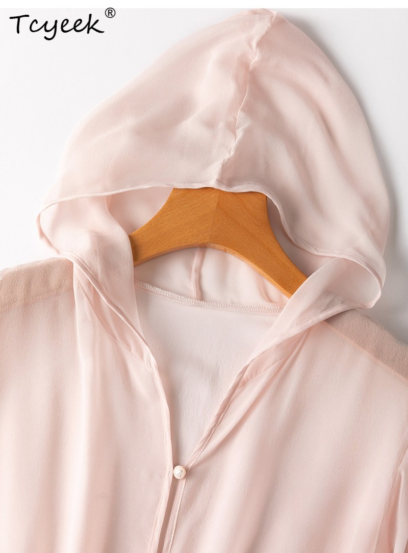 Tcyeek 100% Real Mulberry Silk - Summer Clothing Tops recension och pris