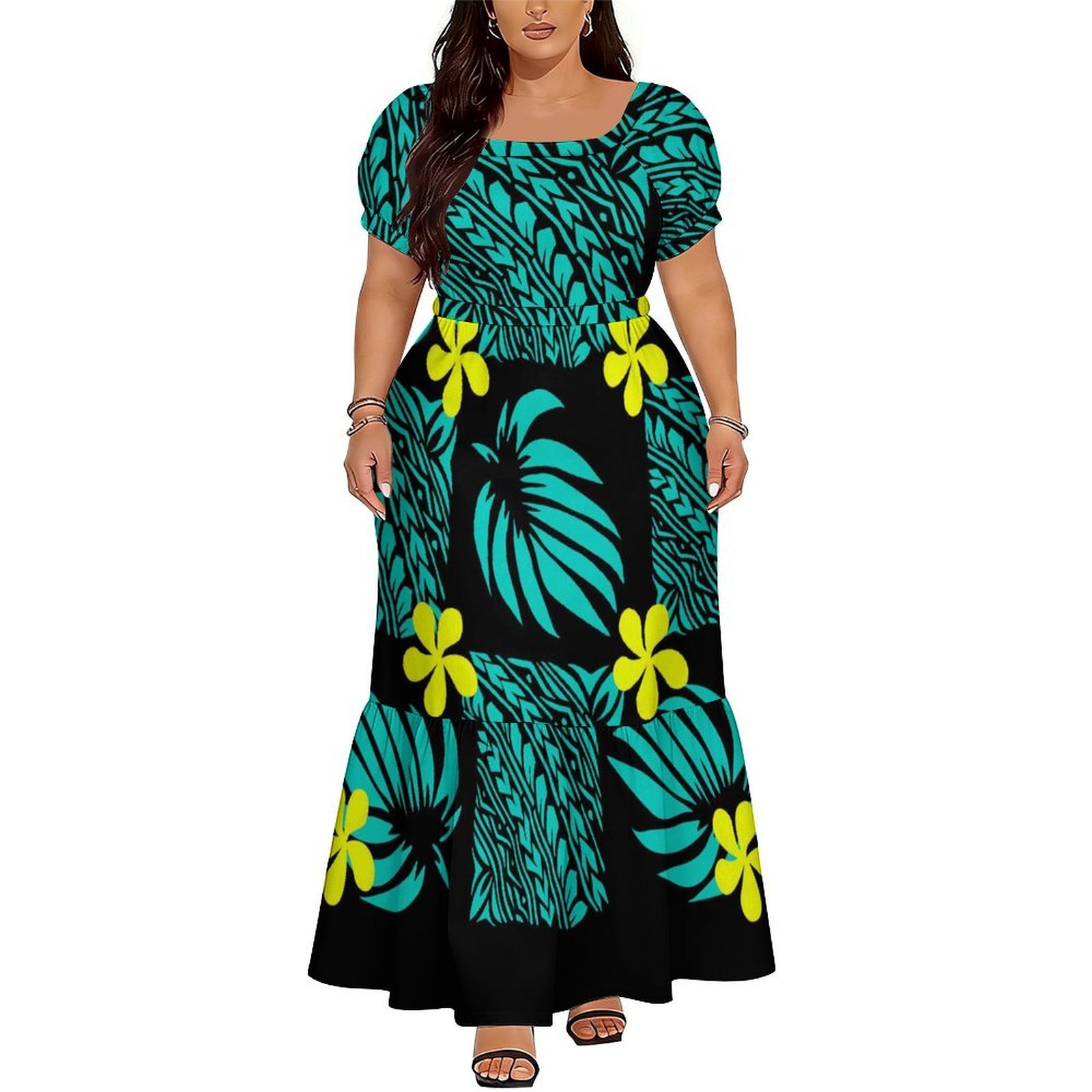 Polynesian Island Long Dress S - Summer Evenings Clothing recension och pris