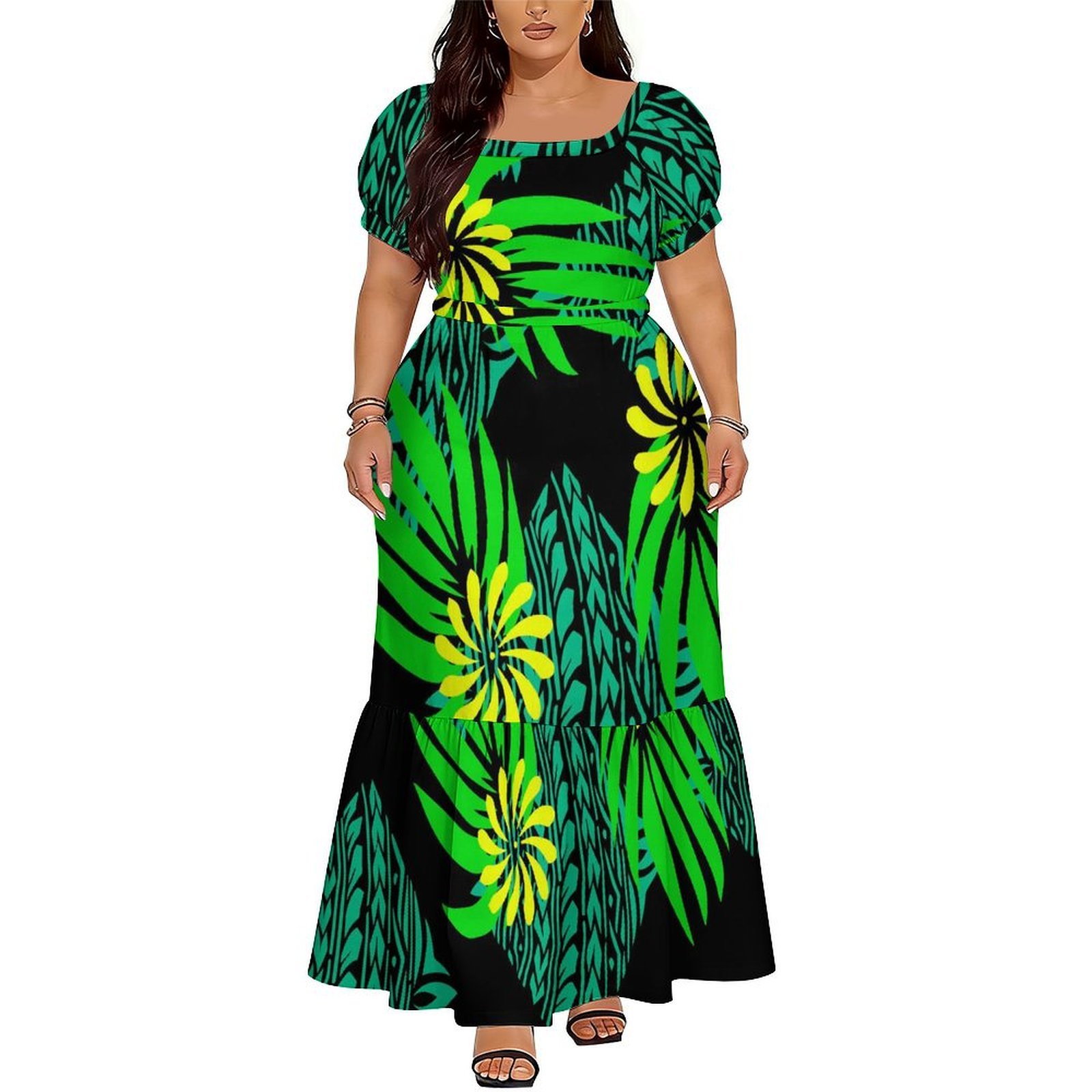 Polynesian Island Long Dress S - Summer Evenings Clothing recension och pris