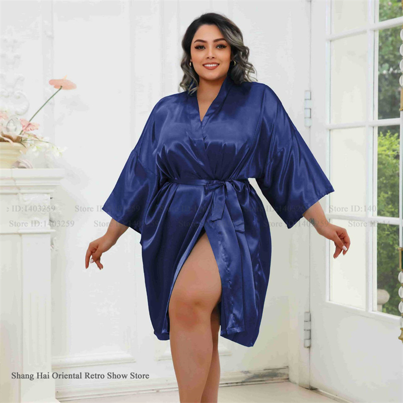 Plus Size Women Robe Half Slee - Summer House Clothing recension och pris