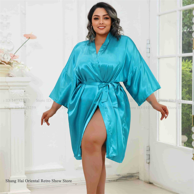 Plus Size Women Robe Half Slee - Summer House Clothing recension och pris