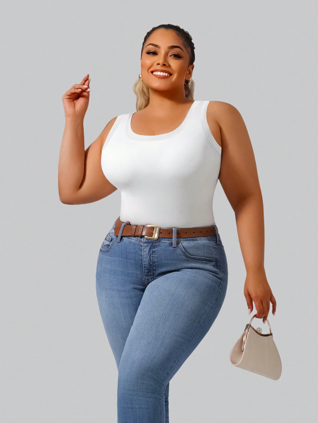 Plus Size Women's Solid Ribbed - Summer Upf Clothing recension och pris