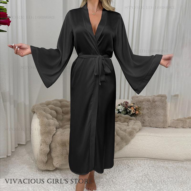 Spring Autumn Female Long Robe - Summer House Clothing recension och pris
