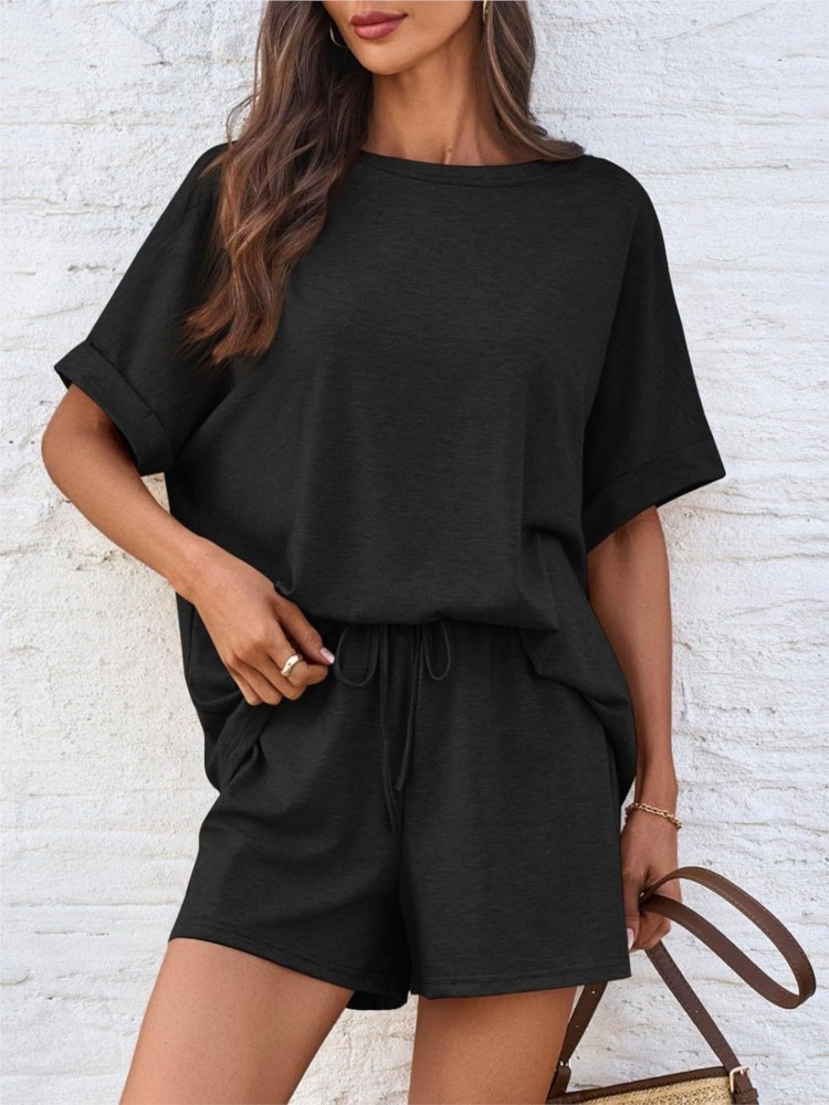 Lady Casual Set Fashion Solid  - Summer Clothing Set For Girls recension och pris