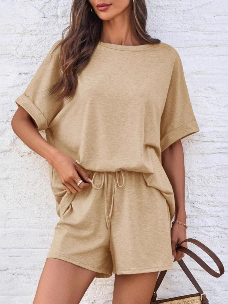 Lady Casual Set Fashion Solid  - Summer Clothing Set For Girls recension och pris