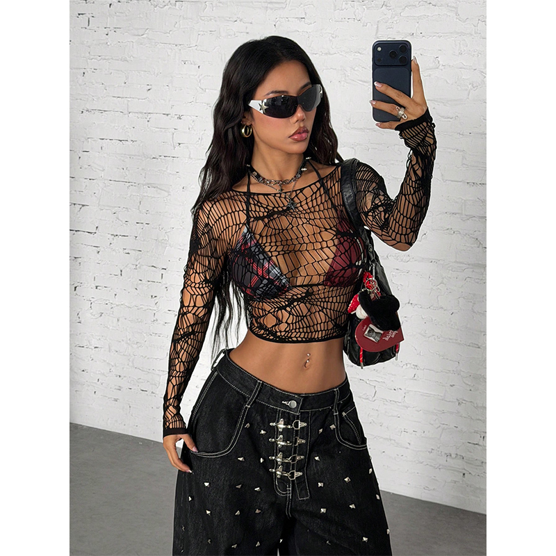 Women Top Long Sleeves See Thr - Summer Clothing Tops recension och pris