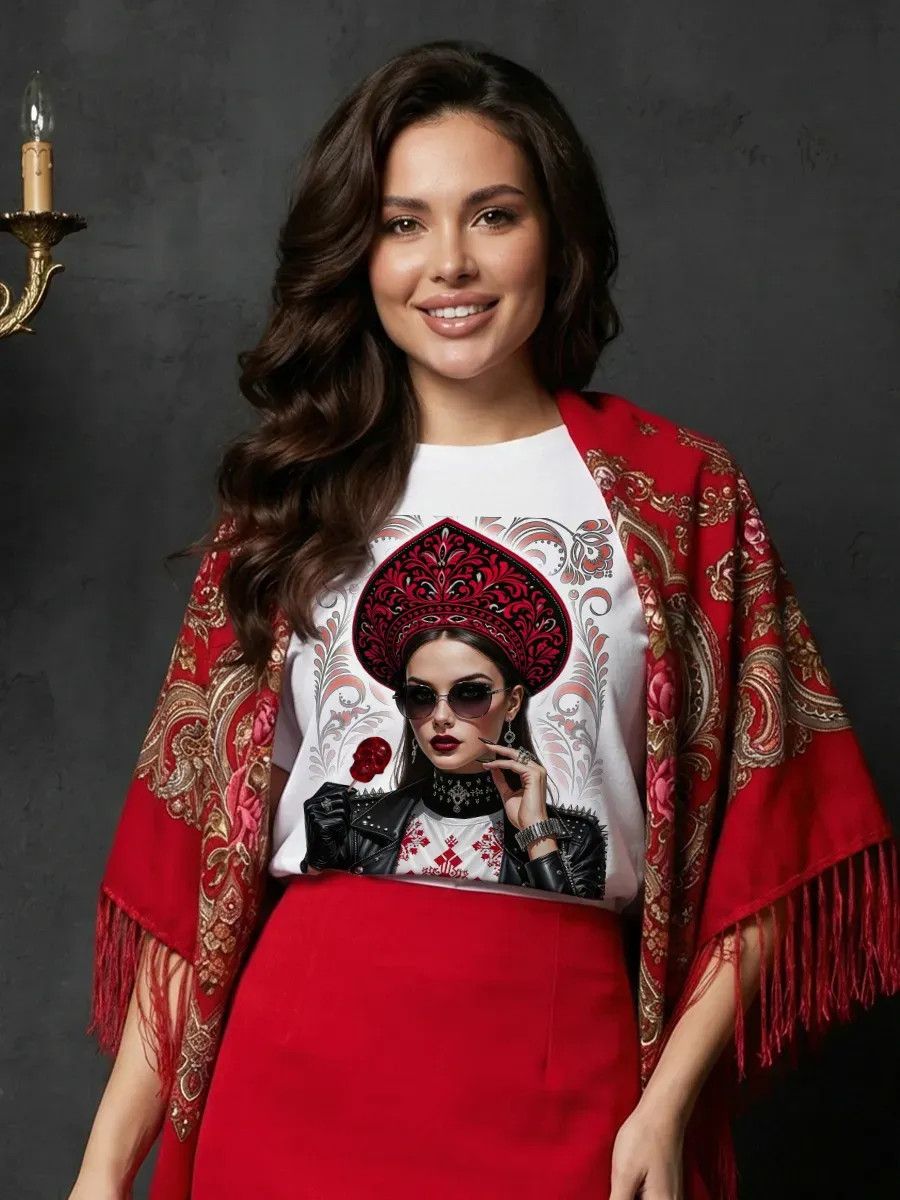Vintage Russian Portrait Print - Summer Evenings Clothing recension och pris