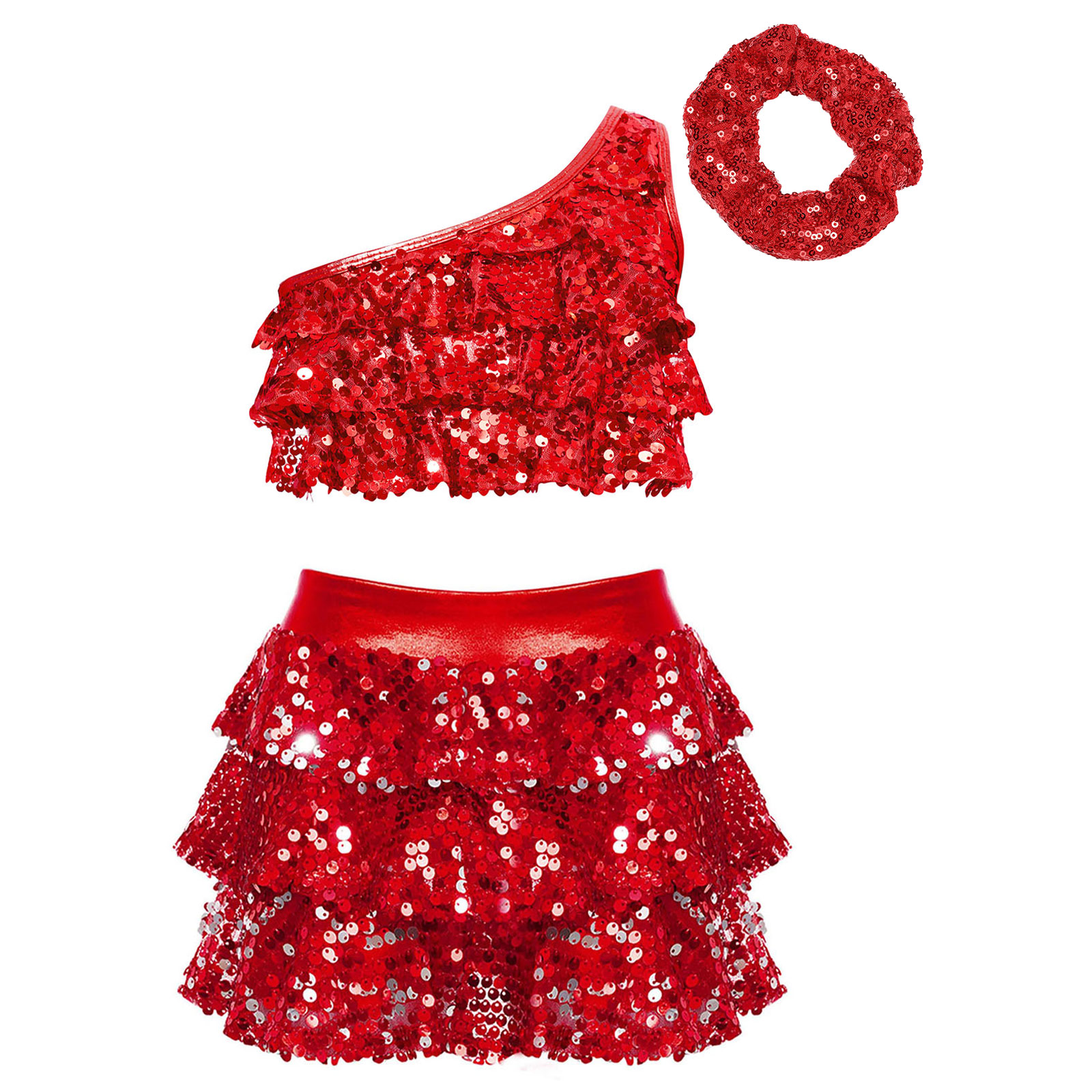 Kids Girls Shiny Sequins Latin - Summer Clothing Set For Girls recension och pris