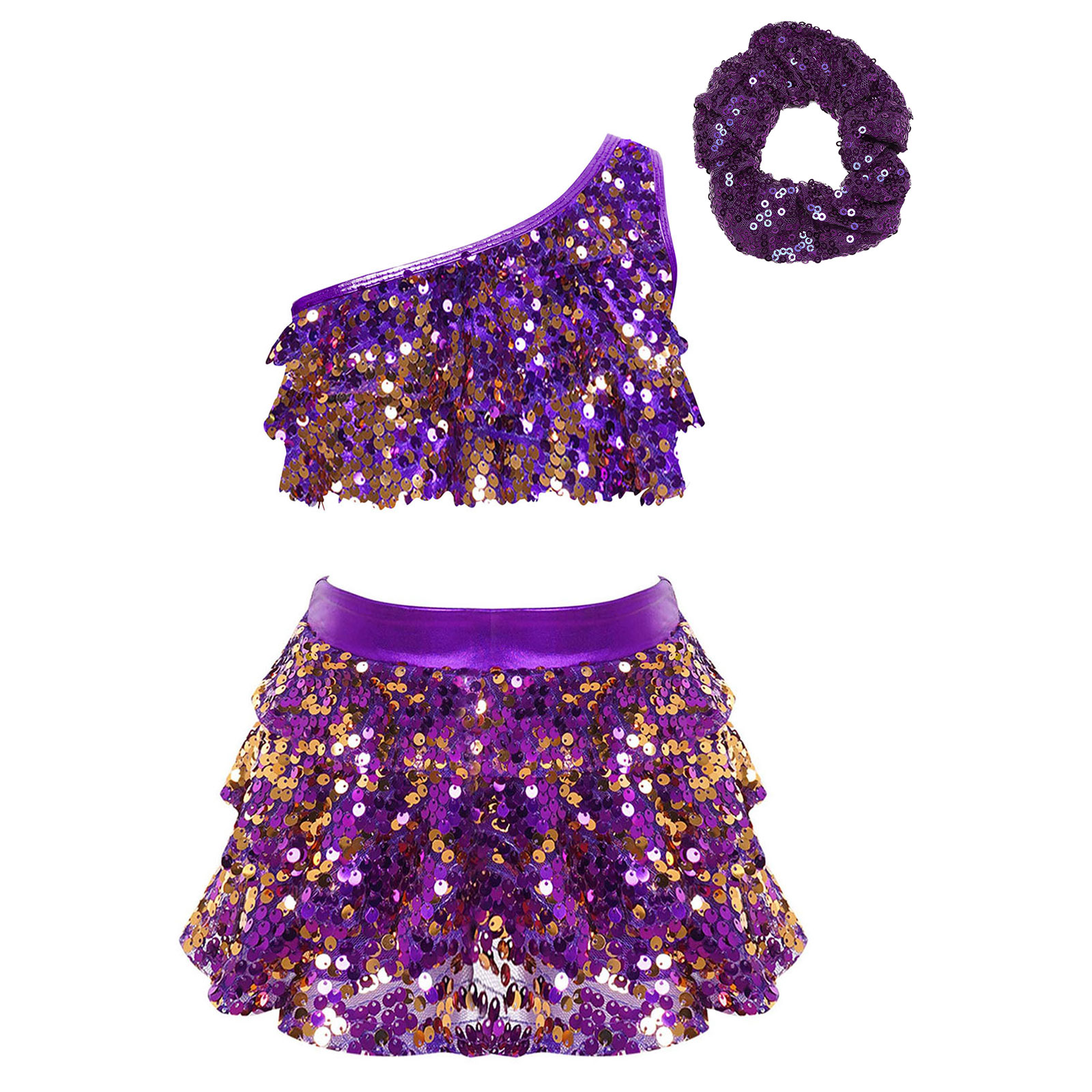 Kids Girls Shiny Sequins Latin - Summer Clothing Set For Girls recension och pris