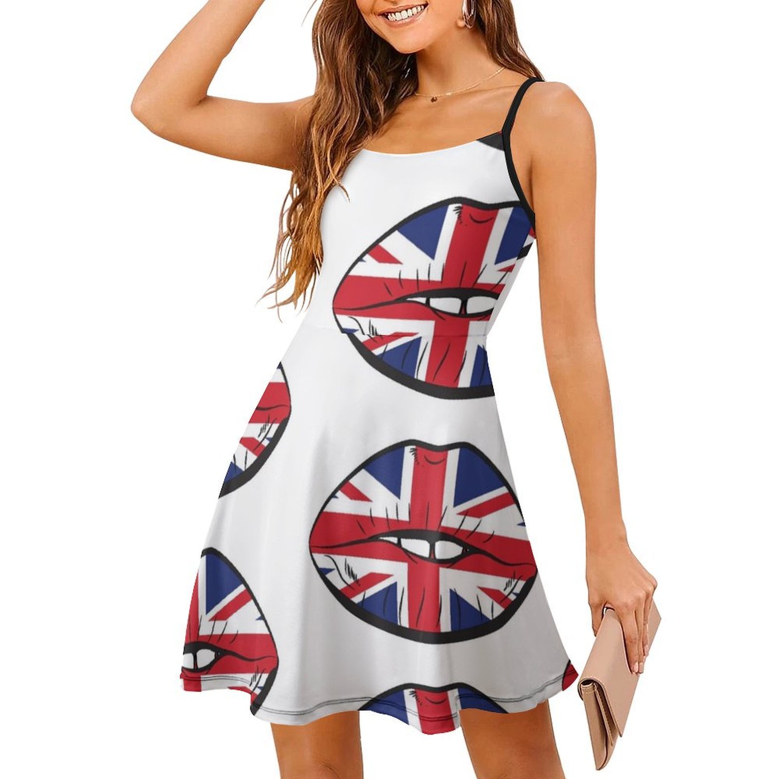British Flag Fan Lips Uk Fan U - Summer Clothing Women Uk recension och pris