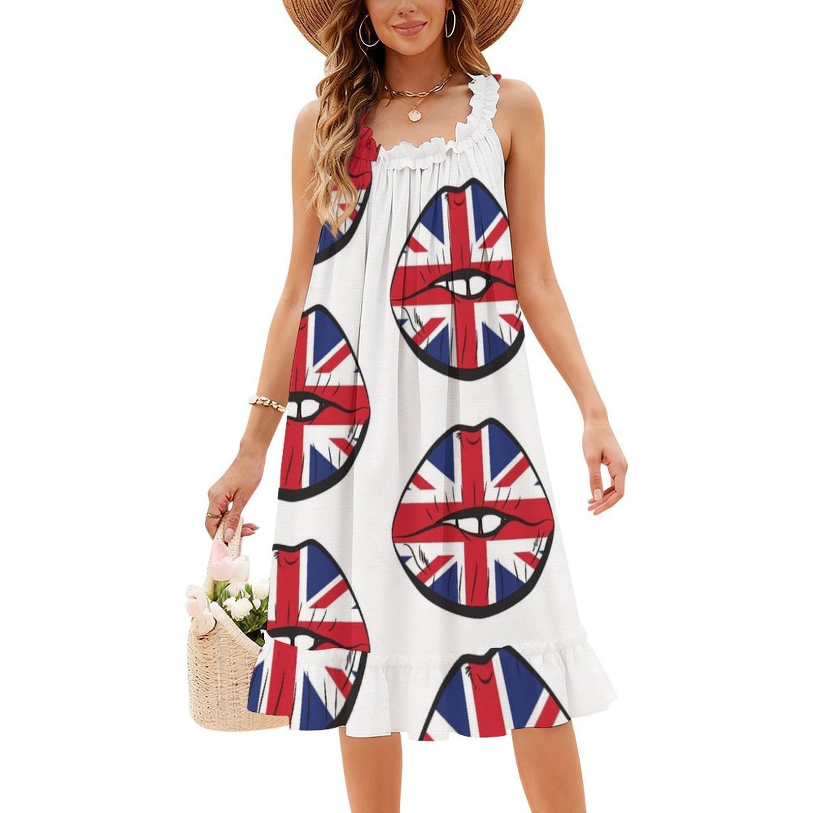 British Flag Fan Lips Uk Fan U - Summer Clothing Women Uk recension och pris